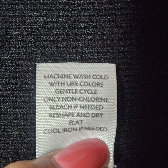 J. Jill Woman Black Wool Cardigan M Lagenlook Minimalist Quiet Luxury Capsule - Picture 6 of 14